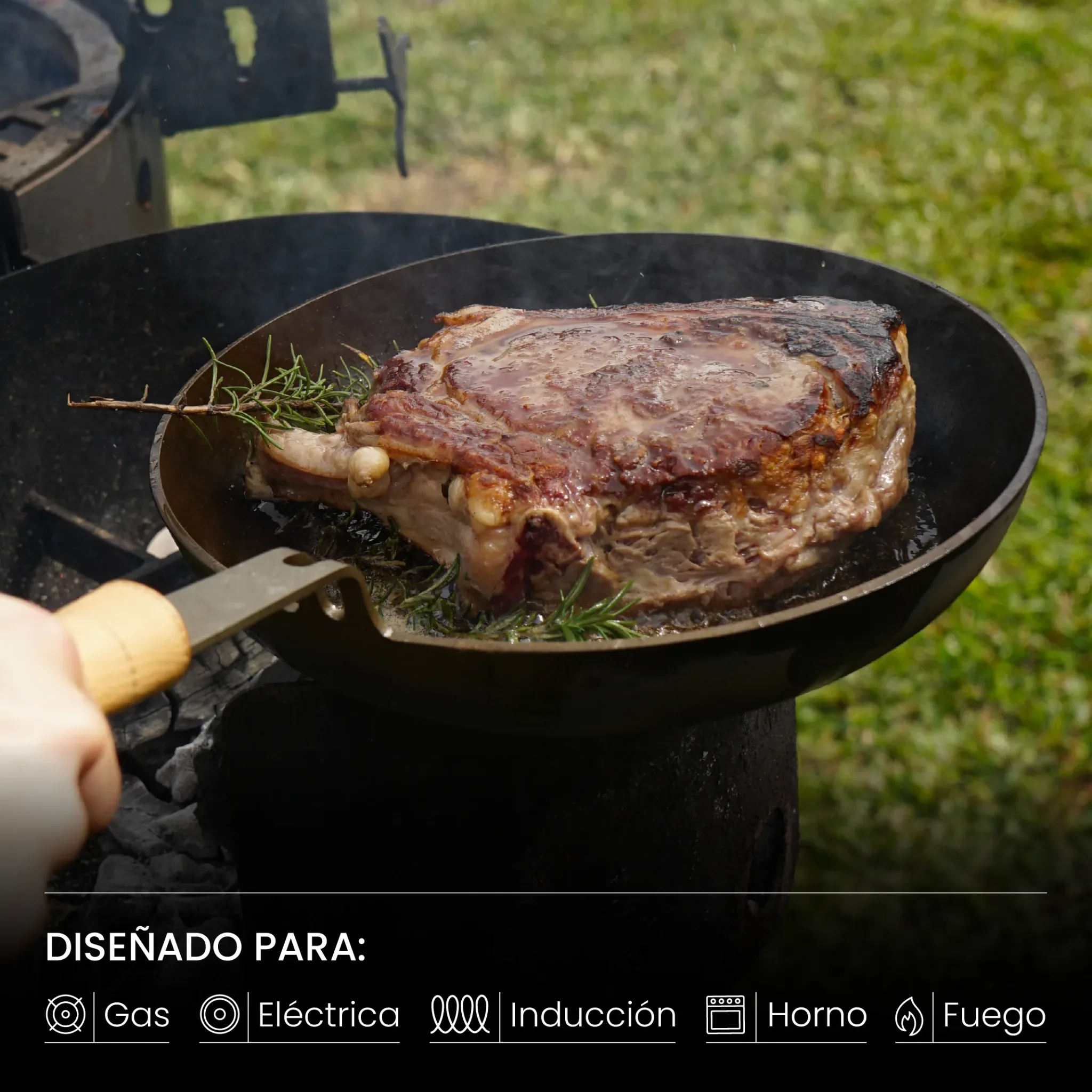 Set x3 Curado | Acero Inox