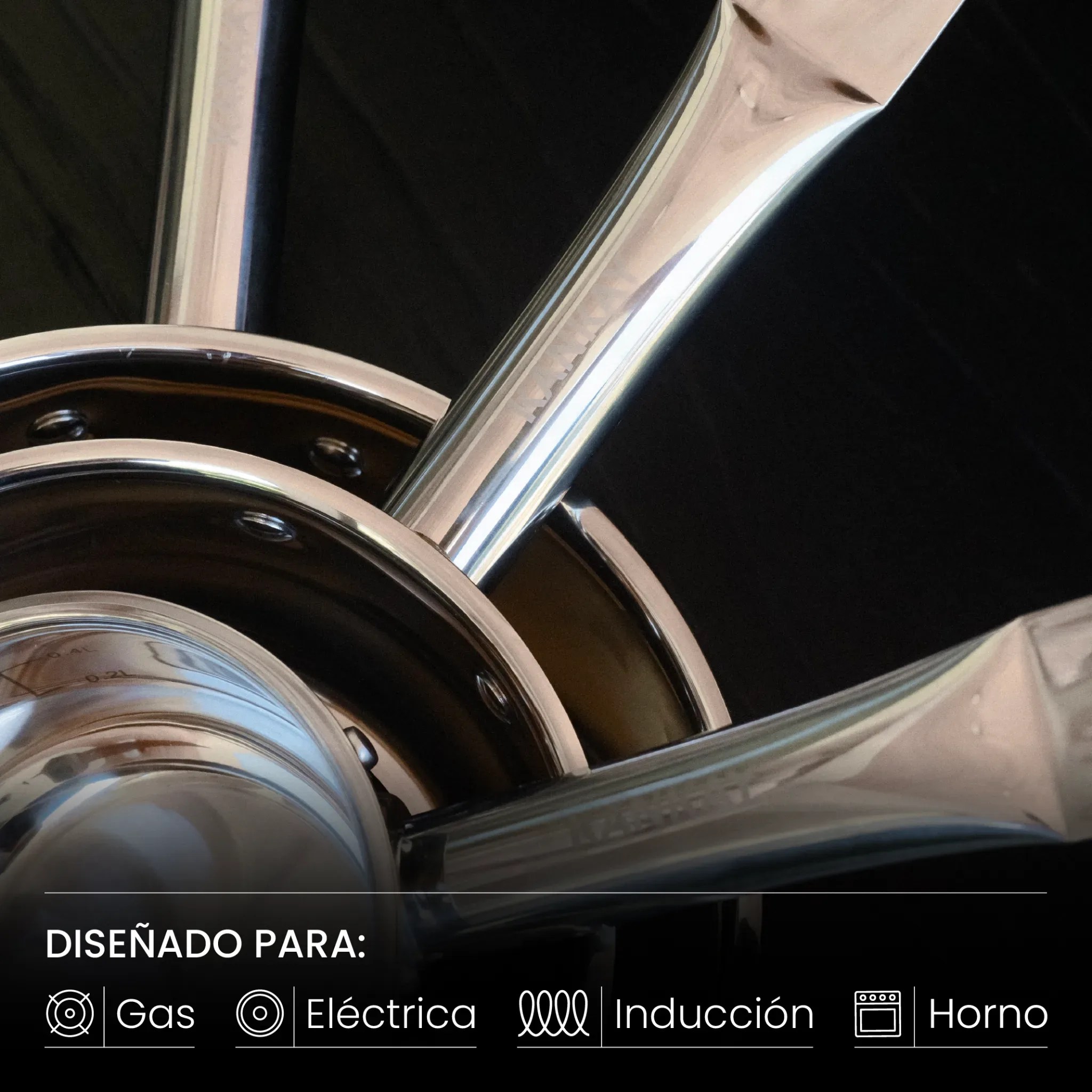Set x3 Cacerolas | Acero Inox sin Tapa