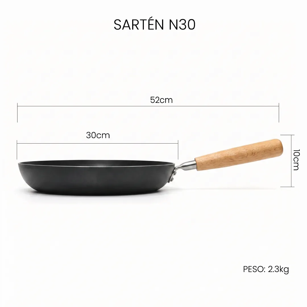 Sartén N30 | Carbonada con mango de madera