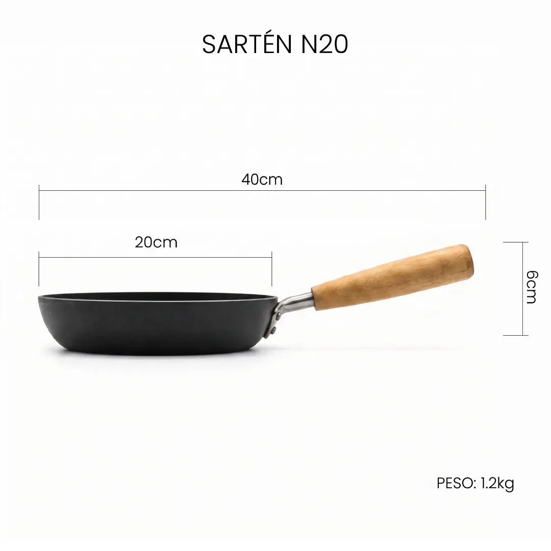 Sartén N20 | Carbonada con mango de madera